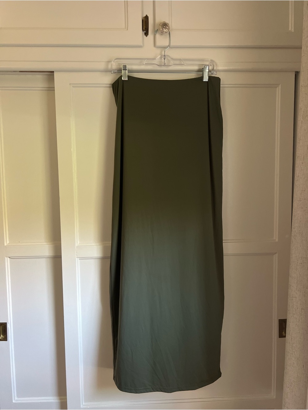 Olive Green Maxi Skirt - Women's Long Skirt